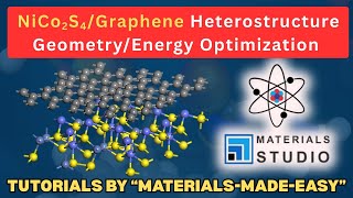 NiCo₂S₄-Graphene Hetero-structure Modeling: Geometry & Energy Optimization| #castep #materialsstudio