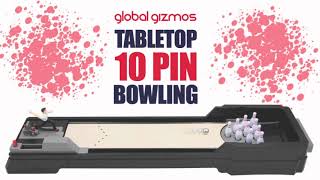 Global Gizmos Tabletop 10 Pin Bowling Game