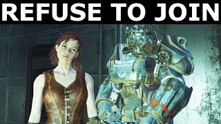 Fallout 4 - All Companions Comments - Refuse To Join The BoS - "Call To Arms" Quest