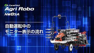 クボタ田植機　Agri Robo〈アグリロボ〉～自動運転中のモニター表示の流れ～NW8SA