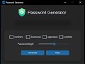 Password Generator app python and customtkinter