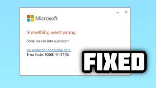 (FIXED) Office error code 30068-44 - 2024