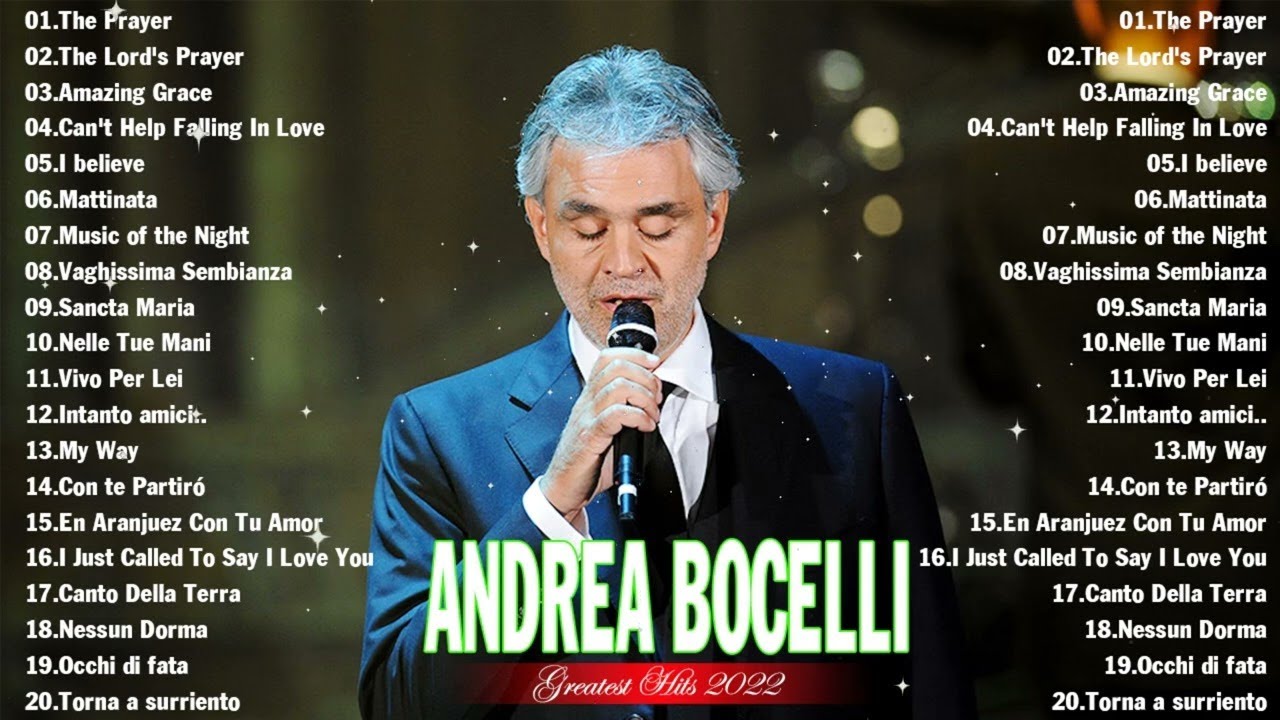 Andrea Bocelli Greatest Hits Full Album - Top 20 Most Famous Opera Pop ...