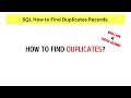 SQL How to Find Duplicate Records | Whole Row vs Partial Column Duplicates