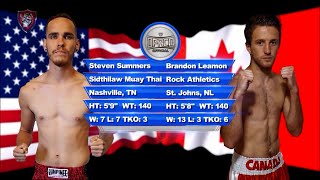 WAKO Kickboxing: Brandon Leamon vs. Steven Summers