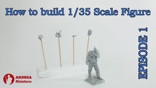 Tutorial - How to build 1/35 scale miniatures - MG 42 SS soldier (ANDREA MINIATURES)