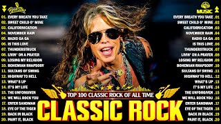 Classic Rock Songs 70s 80s 90s 🔥 Aerosmith, ACDC, Queen, Bon Jovi, Metallica, Nirvana, Guns N Roses