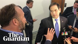 'Don't touch me': Marco Rubio and Alex Jones clash