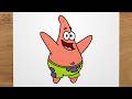 How to draw PATRICK STAR (SP0NGEB0B) step by step, EASY