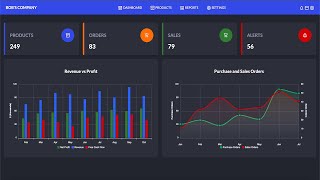 Build Admin Dashboard From Scratch | HTML, CSS and JavaScript Tutorial for Beginners