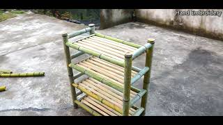 DIY bamboo Shoe rack for family