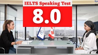 IELTS Speaking test band score of 8 with feedback