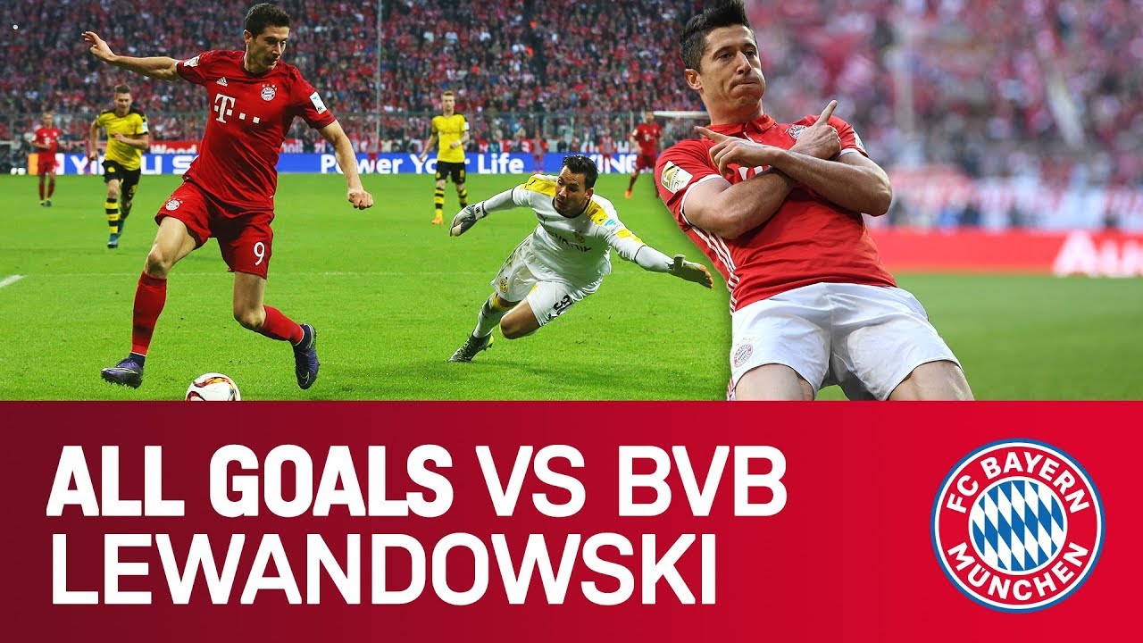 Robert Lewandowski - ALL Goals Vs Dortmund | FC Bayern - YouTube