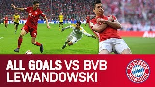 Robert Lewandowski - ALL goals vs Dortmund | FC Bayern