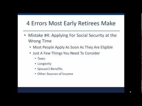 Early Retirement: 4 Costly Errors Most Early Retirees Make Early Retirement: 4 Costly Errors Most Early Retirees Make
