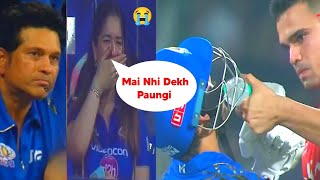 Sara Tendulkar Badly Crying When Watching Brother Arjun Tendulkar Giving Water Service | MI vs DC