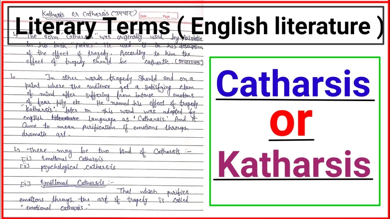 Catharsis Or Katharsis Literary Terms English Literature For