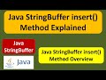 Java StringBuffer insert() Method Explained | Java Tutorial