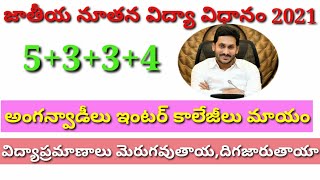 జాతీయ నూతన విద్యా విధానం పూర్తి వివరాలు...మారనున్న పాఠశాలలు ,ఇక ఇంటర్ కాలేజీలు మాయం