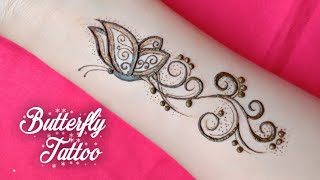 5 Diy Butterfly Tattoo Mehndi Design