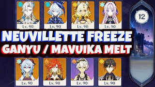 Neuvillette + Citlali Freeze / Ganyu + Mavuika Melt | Spiral Abyss Floor 12