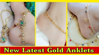 Light weight Gold Anklets Designs | Latest Gold Anklets Designs