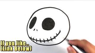 How to Draw Jack Skellington from The Nighmare Before X-mas - Happy - Halloween Drawings