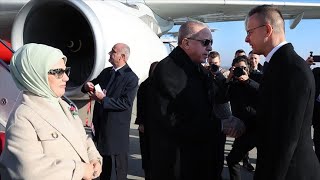 President Erdogan arrives in Hungary