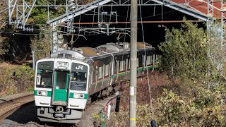 【空転防止増結】JR奥羽本線(山形線) 441M 米沢行き 719系5000番台(仙カタY-11編成+仙カタY-7編成)