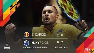 Kyrgios v Darcis | BELGIUM v AUSTRALIA |  Group D Match 1 Highlights