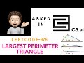 Largest Perimeter Triangle | Easy Explanation | Leetcode 976 | codestorywithMIK