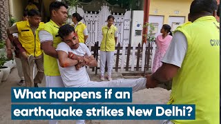 What happens if an earthquake strikes New Delhi?