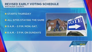 Watauga County released revised early voting schedule