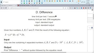 Codeforces Sheet 1 Problem D | Difference | problem solving |Sheet 1 Problem D problem solution