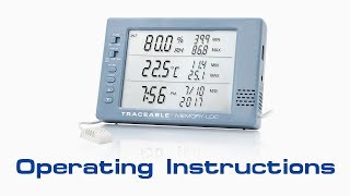 Memory-Loc Datalogging Traceable Hygrometer - Operating Instructional Video