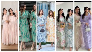 جذابترین لباسهای محفلی جوریی زنانه Long stylish   couples women party dress designer