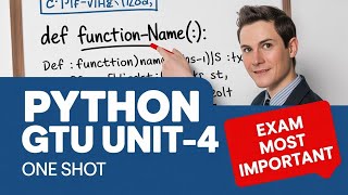 Python Programming | GTU Unit-4: FUNCTIONS (ONE SHOT) | Most Important for GTU Exam