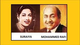TARON BHARI RAAT HAI SINGERS SURAIYA & MOHAMMED RAFI  FILM KAJAL 1948