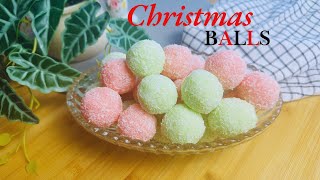 Christmas Coconut Balls | No Bake