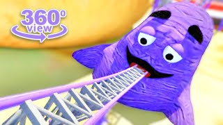 Mind-Blowing The Grimace Shake Roller Coaster 360° Experience