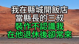 我在縣城開飯店，當縣長的三叔裝作不認識我，在他退休後卻常來【花好月圓】