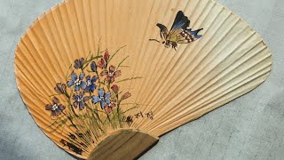 [Speed Painting] 문인화-부채에 패랭이와 호랑나비 그리기 Drawing Gillyflower and Butterfly on the fan