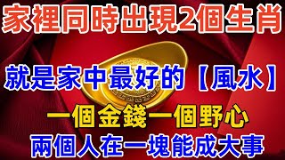 家裏同時出現這2个生肖，就是家中最好的「風水」，一个金錢，一个野心，兩人在一塊成大事！