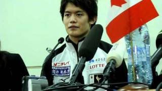 Worlds 2011, Men FS press conference, Takahiko Kozuka