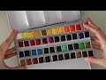 unboxing and swatching watercolors sennelier l aquarelle 48 set