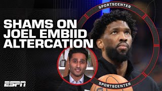 Joel Embiid shoves columnist in locker room after 76ers loss, per Shams Charania | SportsCenter