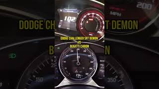 Dodge SRT Demon vs Bugati Chiron #shorts #supercars #dodge #demon  #bugatti #chiron