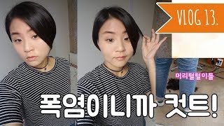 [VLOG/일상] 13. 폭염엔 시원~하게 컷트!!