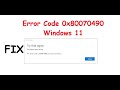 Error Code 0x80070490 Windows 11 | How to Fix Error Code 0x80070490