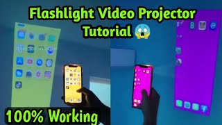 Flashlight Video Projector in any Mobile 💯 Working 😱 | Mobile FlashLight Projector| #HdVideoPrjector